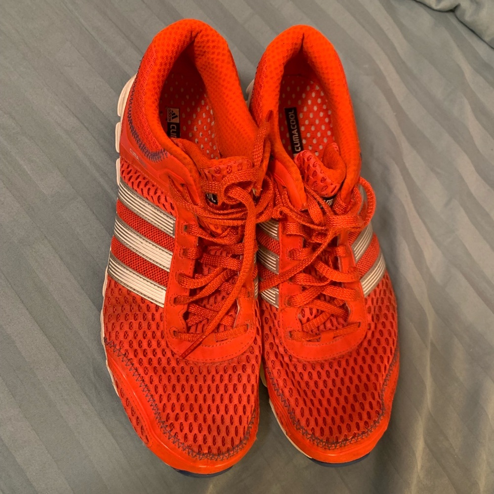 Men’s orange adidas climacool size 11 tennis shoes